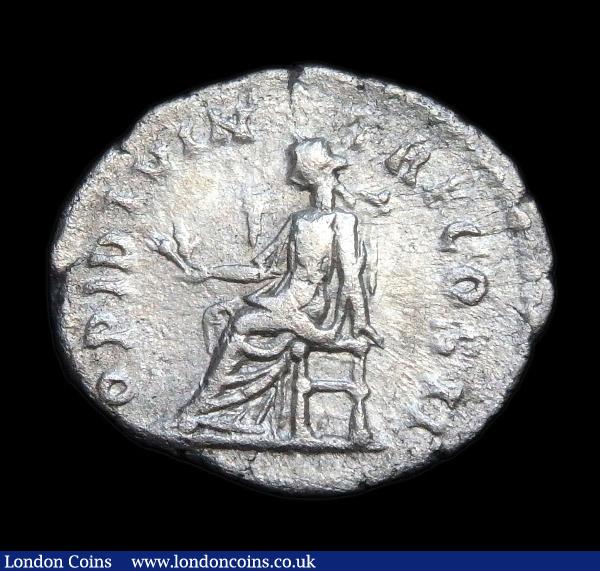 London Coins : A153 : Lot 2083 : Ar denarius.  Pertinax.  C, 193 AD  Rome.  Rev;  OPI DIVIN TR P COS II, Ops, draped and diademed, se...