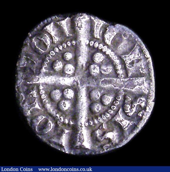 London Coins : A153 : Lot 2097 : Farthing Edward I London Mint, Class 3de Base silver issue, 0.28 grammes, S.1445A, Obverse legend ER...