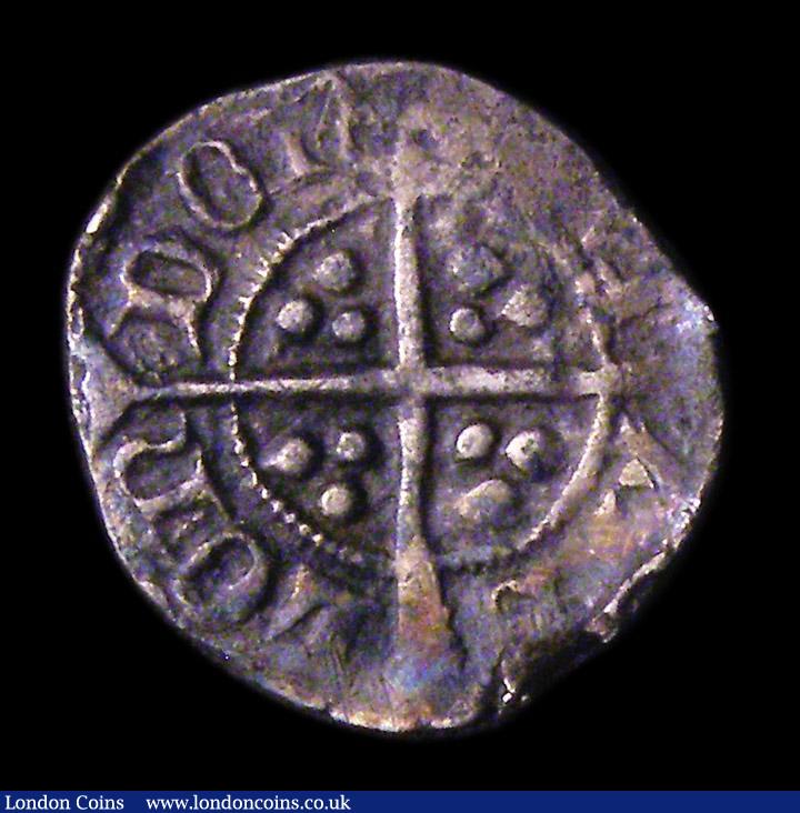 London Coins : A153 : Lot 2120 : Halfpenny Richard II Fishtail lettering S.1700 Fine