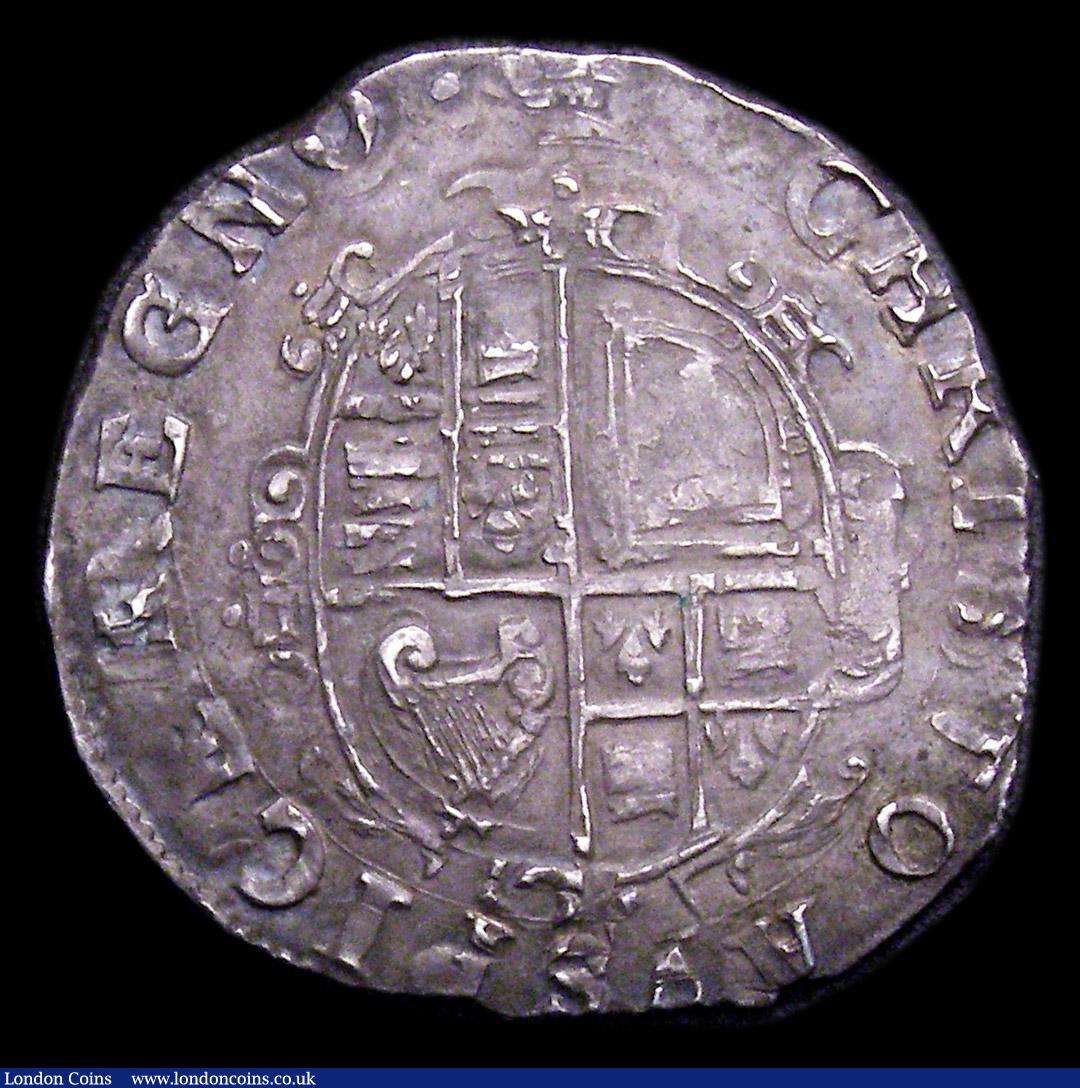 London Coins : A153 : Lot 2145 : Sixpence Charles I Group D Fourth Bust, type 3a, No inner circles, S.2813 mintmark Crown VF with gre...