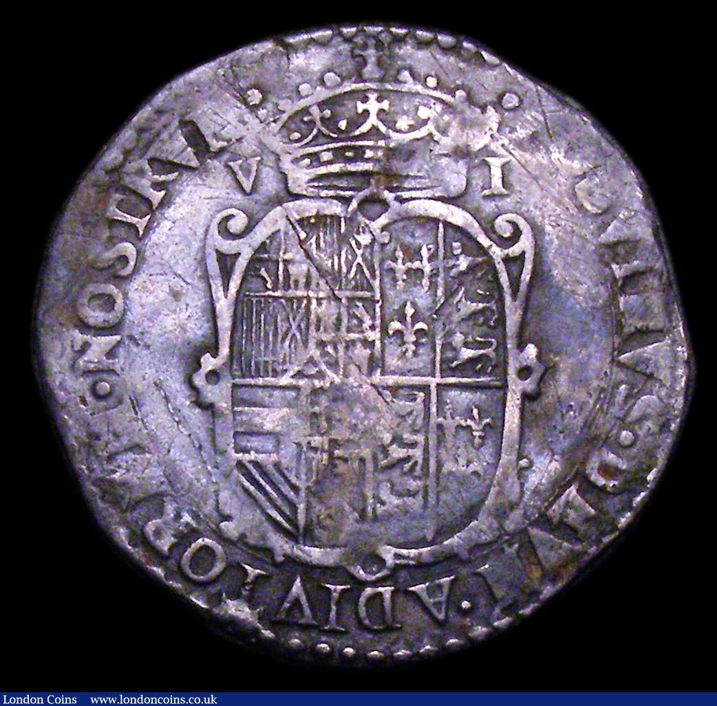 London Coins : A153 : Lot 2149 : Sixpence Philip and Mary 1554 Full titles S.2505 Good Fine with some scratches and weaker areas