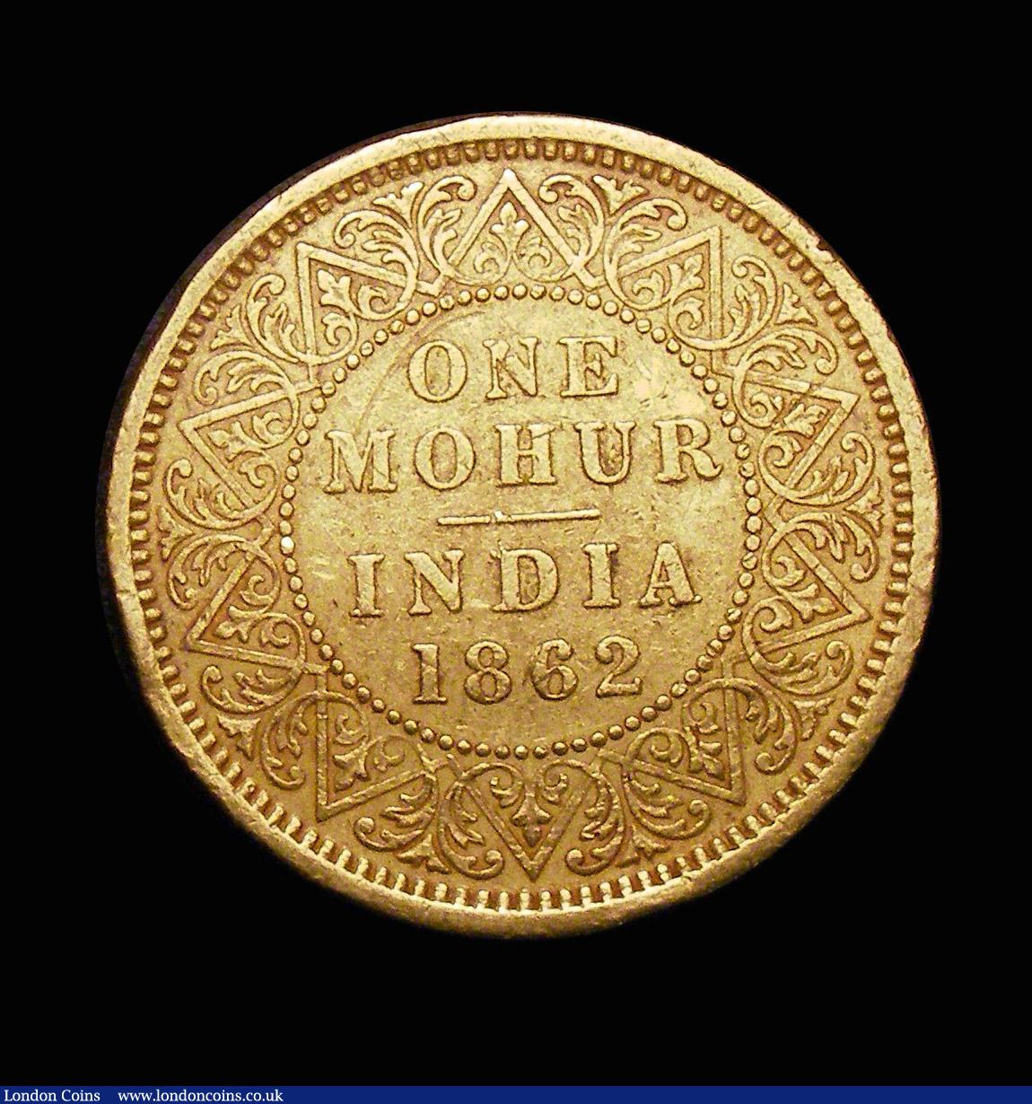 London Coins : A153 : Lot 2162 : India Mohur 1862 KM#480 Good Fine