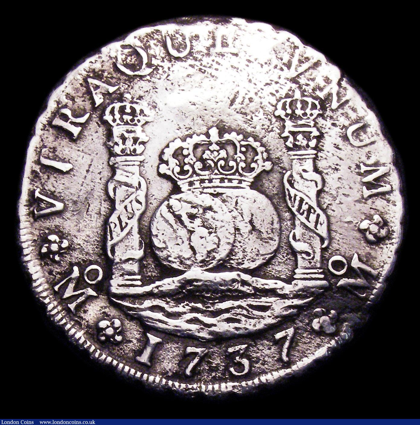 London Coins : A153 : Lot 2164 : Mexico 8 Reales 1737 Mo MF KM#103 Ex-Wreck of the Hollandia (1743) Fine with associated corrosion