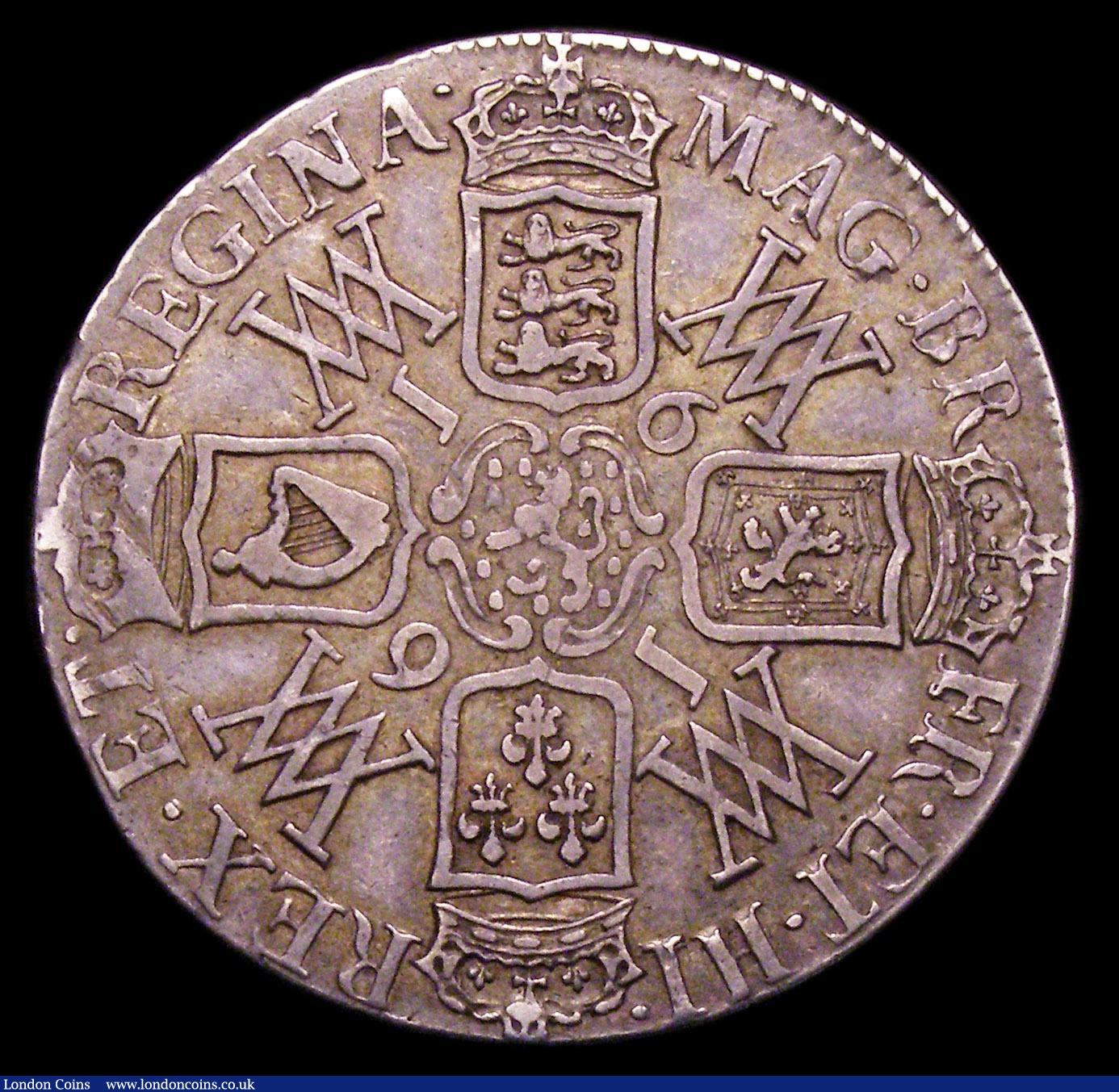 London Coins : A153 : Lot 2176 : Crown 1691 TERTIO ESC 82 Good Fine