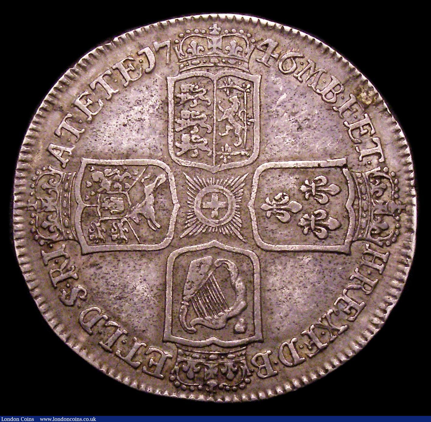 London Coins : A153 : Lot 2182 : Crown 1746 LIMA ESC 125 About VF/VF