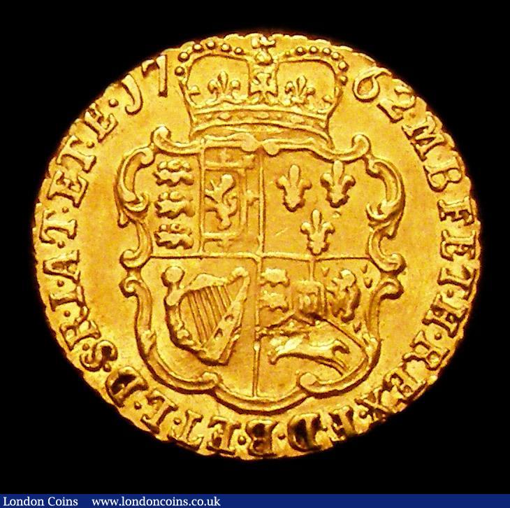 London Coins : A153 : Lot 2275 : Quarter Guinea 1762 3741 VF creased and expertly straightened with little trace of the crease remain...