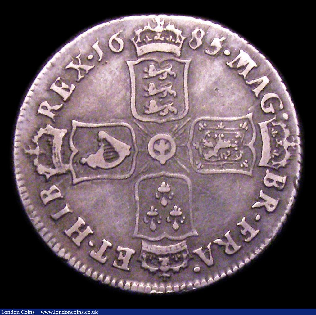 London Coins : A153 : Lot 2277 : Shilling 1685 ESC 1068 Bold Fine and pleasing for the grade