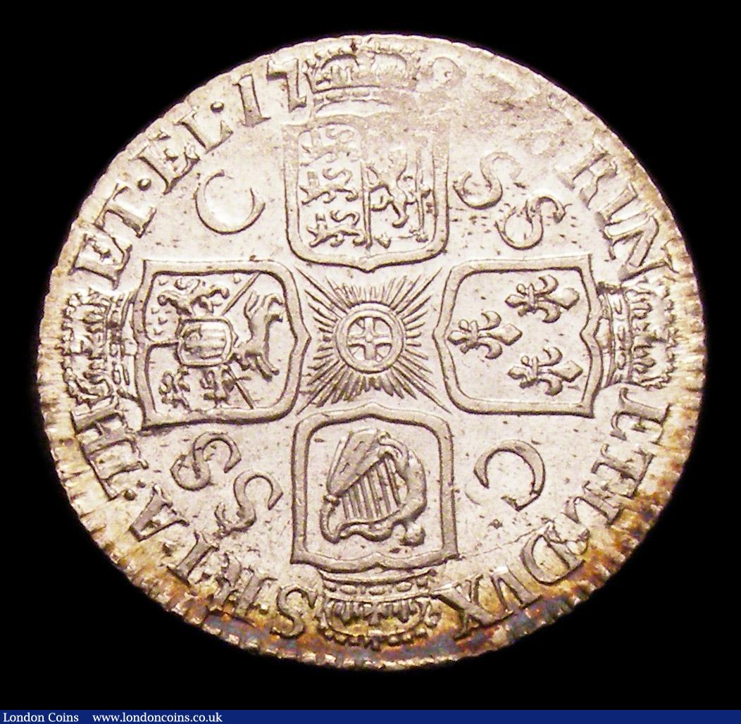 London Coins : A153 : Lot 2284 : Shilling 1723 SSC C over SS ESC 1176A A/UNC the obverse with some tone spots