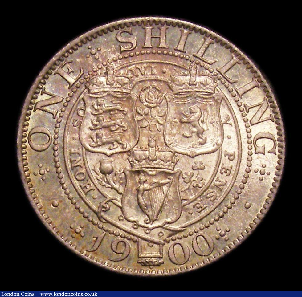 London Coins : A153 : Lot 2293 : Shilling 1900 ESC 1369 UNC with a deep and colourful tone