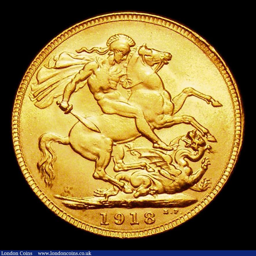 London Coins : A153 : Lot 2324 : Sovereign 1918I Marsh 228 GEF/EF