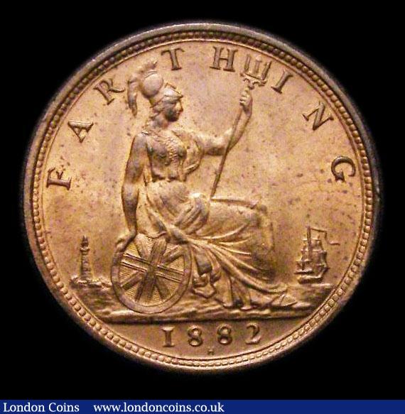 London Coins : A153 : Lot 2759 : Farthing 1882H as Freeman 549, Broken F in F:D: Ex-C.Cooke collection No.105 14-6/2006 (listed as Pe...