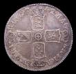London Coins : A153 : Lot 3239 : Shilling 1702 First Bust, ESC 1128 NVF with some haymarking