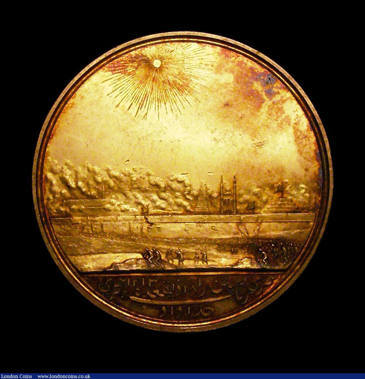 London Coins : A153 : Lot 871 : Siege and Capture of Seringapatam 1799 , bronze gilt, 48mm. EF.Eimer 903 