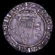 London Coins : A153 : Lot 1048 : Ireland Groat Henry VIII First Harp Coinage 1536-1537, initials HI beside the shield (Henry VIII and...