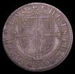 London Coins : A153 : Lot 1986 : Shilling Charles I Second Milled Issue 1638-9 Briot's Late Bust S.2859 Cross only to inner circ...