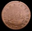 London Coins : A153 : Lot 3538 : Touch Piece Charles II undated in copper Peck *496 Obverse a three-masted ship in sail to left, Reve...