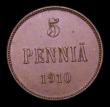 London Coins : A153 : Lot 942 : Finland 5 Pennia 1910 KM#15 NEF the key date in the series