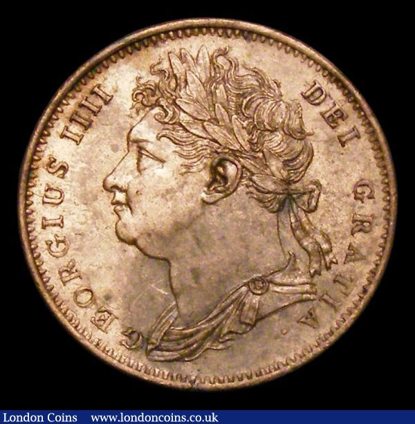 Farthing 1825 First head Obverse 1 Peck 1414 UNC with uneven lustre : English Coins : Auction 154 : Lot 1912