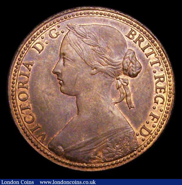 Penny 1860 Beaded Border Freeman 6 dies 1+B UNC with traces of lustre : English Coins : Auction 154 : Lot 2426