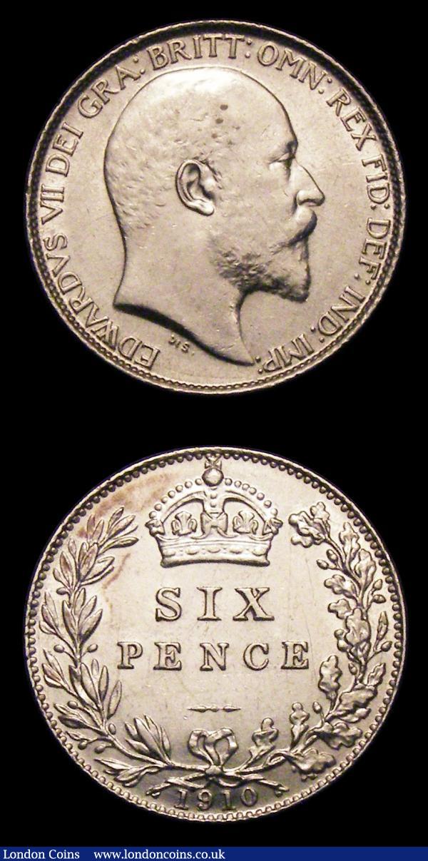 Sixpences (2) 1902 ESC 1785 AU/GEF, 1910 ESC 1794 EF : English Coins : Auction 154 : Lot 2767