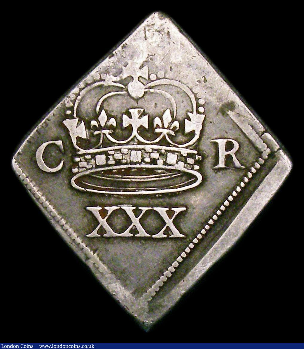 London Coins : A154 : Lot 1614 : Halfcrown Charles I Newark 1646 besieged S.3140A Good Fine
