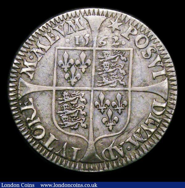 Sixpence Elizabeth I Milled Coinage 1562 Large broad bust with elaborately decorated dress, small rose, S.2596 mintmark Star, NVF with some old thin scratches on the obverse : Hammered Coins : Auction 154 : Lot 1708