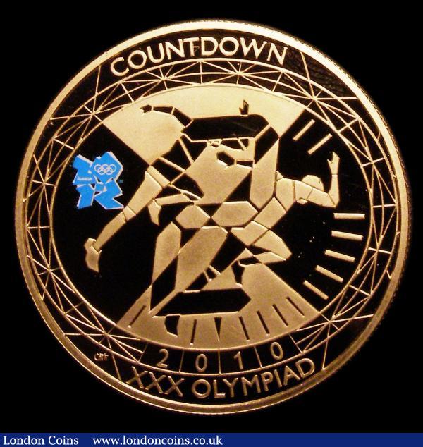 Five Pound Crown 2010 London Olympic Countdown S.4921 Gold Proof FDC, uncased : English Coins : Auction 154 : Lot 1948