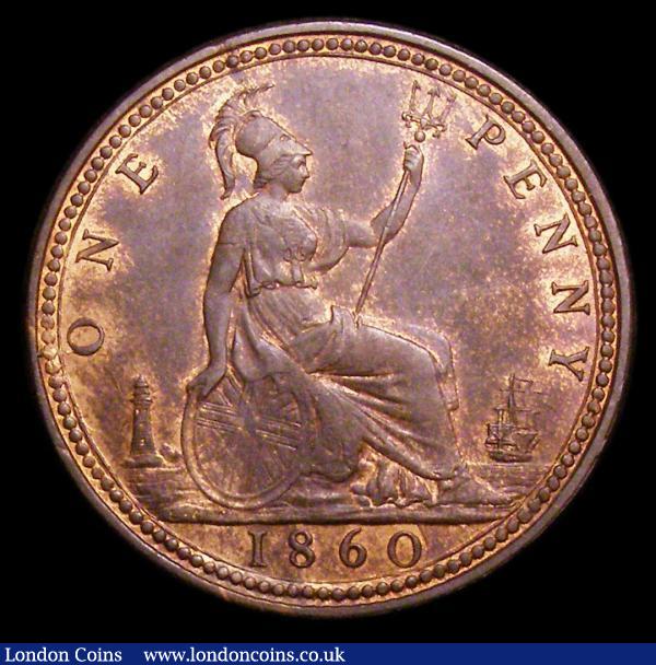 Penny 1860 Beaded Border Freeman 6 dies 1+B UNC with traces of lustre : English Coins : Auction 154 : Lot 2426