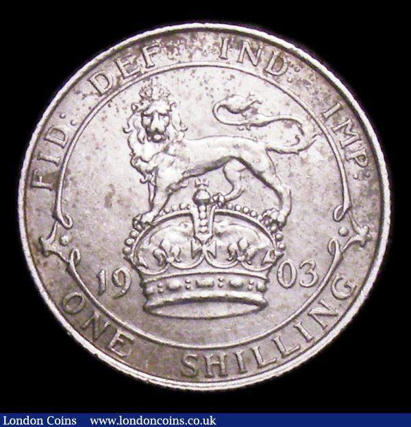 Shilling 1903 ESC 1412 Davies 1551a Obverse 2a, Reverse A, VF with some hairlines : English Coins : Auction 154 : Lot 2619