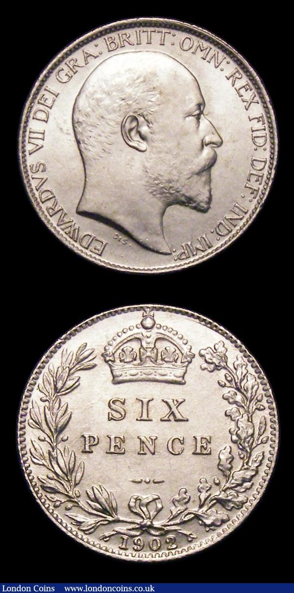 Sixpences (2) 1902 ESC 1785 AU/GEF, 1910 ESC 1794 EF : English Coins : Auction 154 : Lot 2767