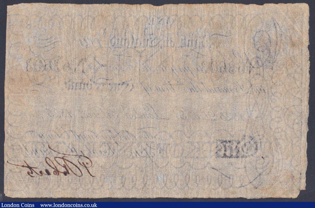 London Coins : A154 : Lot 30 : One pound Henry Hase B201d dated 31st December 1825 (old date of 1821 at top) series No.63603, small...