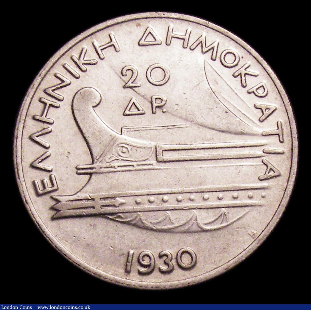 London Coins : A154 : Lot 799 : Greece 20 Drachma 1930 KM#73 EF, scarce