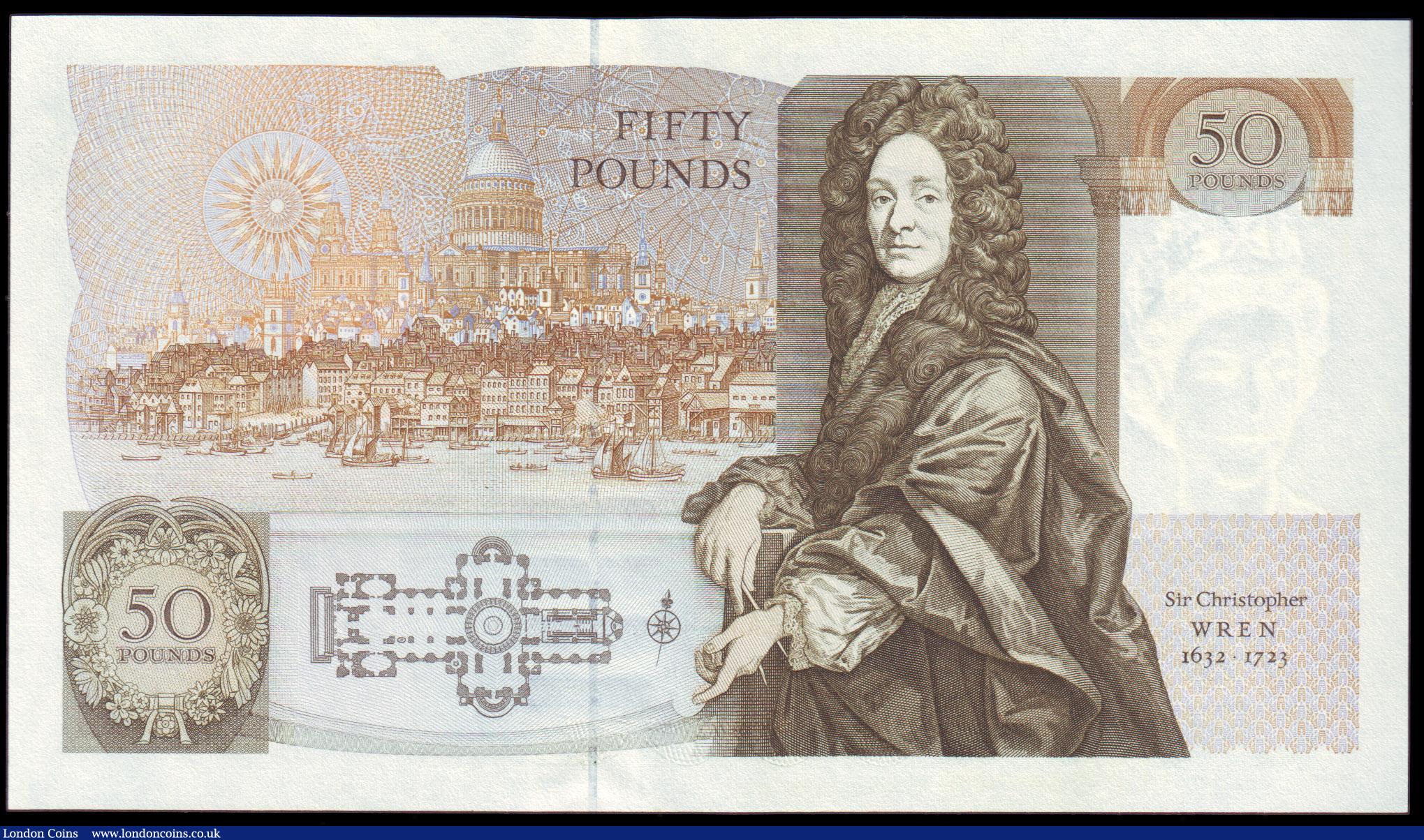 London Coins : A154 : Lot 80 : Fifty pounds Kentfield B361 first run low number E01 000438, Pick381c, UNC