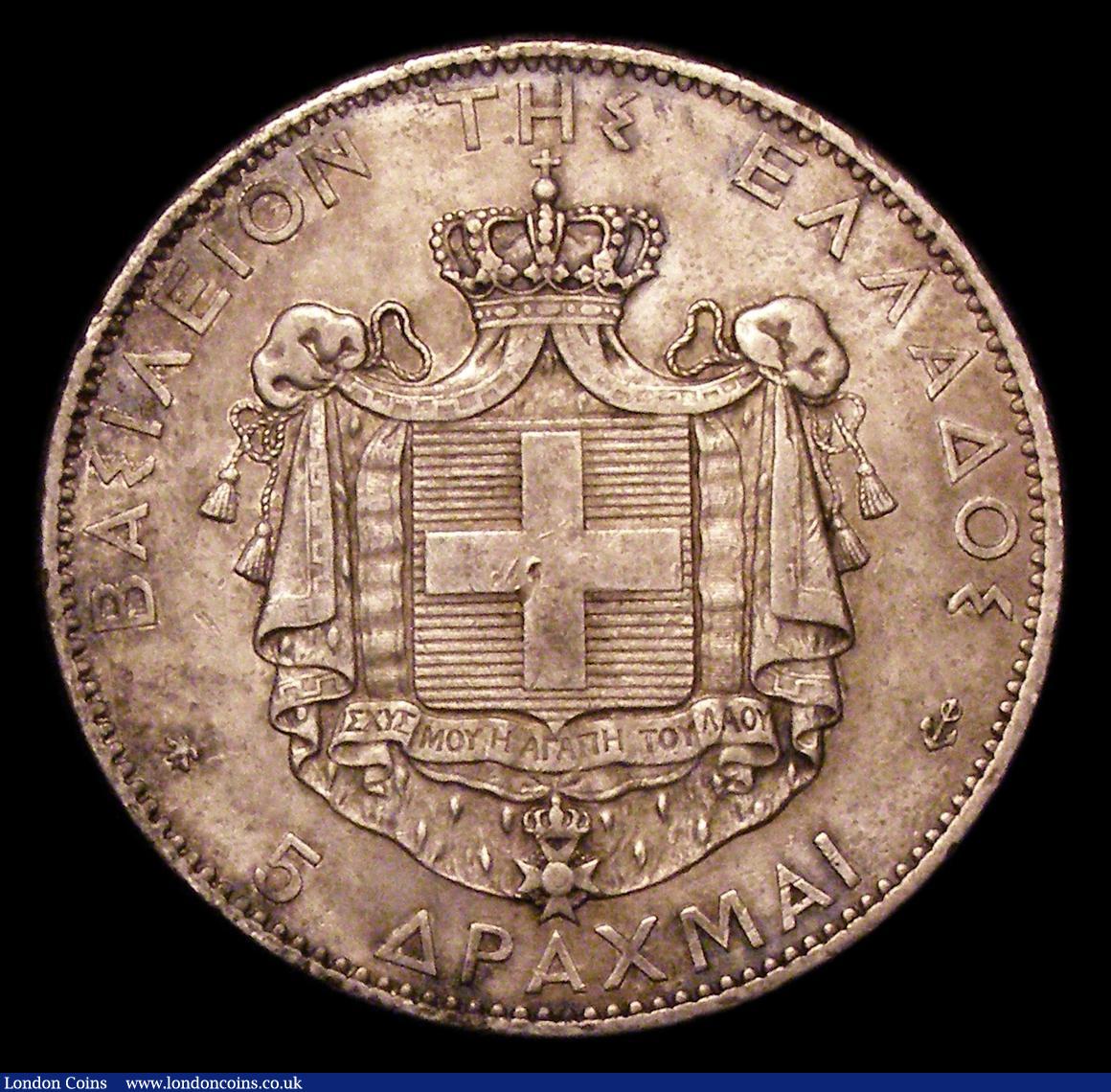 London Coins : A154 : Lot 800 : Greece 5 Drachma 1875A KM#46 Near VF
