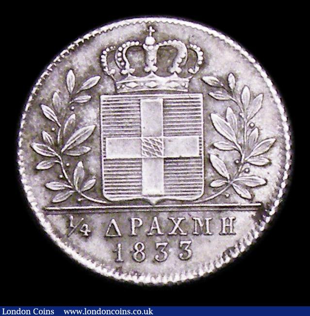 London Coins : A154 : Lot 803 : Greece Quarter Drachma 1833 KM#18 EF the obverse with some hairlines