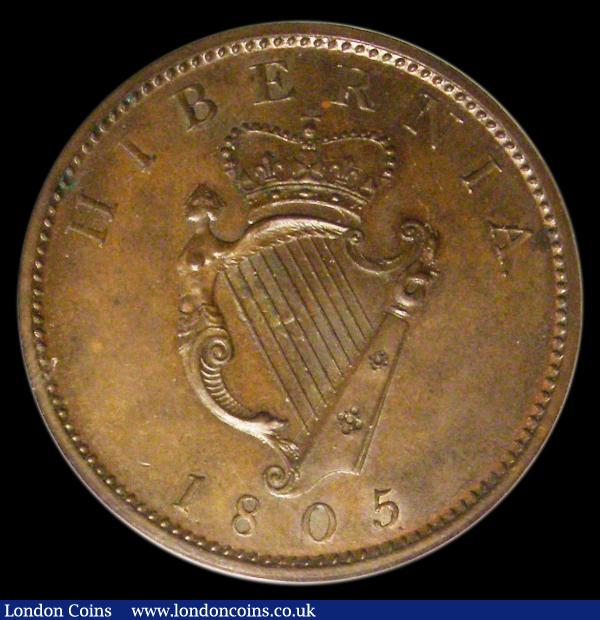 Ireland Penny 1805 S.6620 A/UNC and attractively toned, slabbed and graded CGS 70 : World Coins : Auction 154 : Lot 836