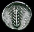 London Coins : A154 : Lot 1542 : Metapontum Stater c.430BC, head of Demeter, Reverse: Barley ear  (GCV 832) Fine, rare
