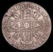 London Coins : A154 : Lot 1726 : Crown 1666 XVIII ESC 32 Good Fine, some nicks and scratches, and some light corrosion from 12 o'...