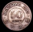 London Coins : A154 : Lot 808 : Hong Kong 50 Cents 1893 KM#9.1 NF with some spots and stains, scarce