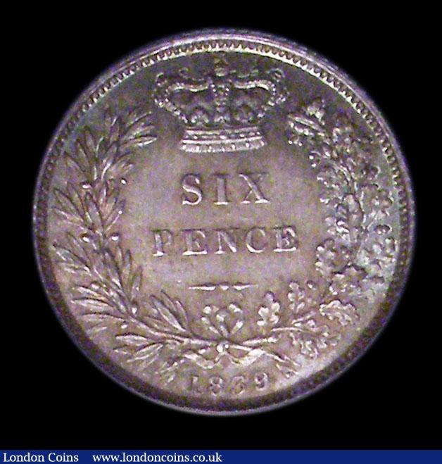 London Coins : A155 : Lot 1390 : Sixpence 1839 ESC 1684 UNC with an attractive green and gold tone, slabbed and graded LCGS 80, Ex-Ch...