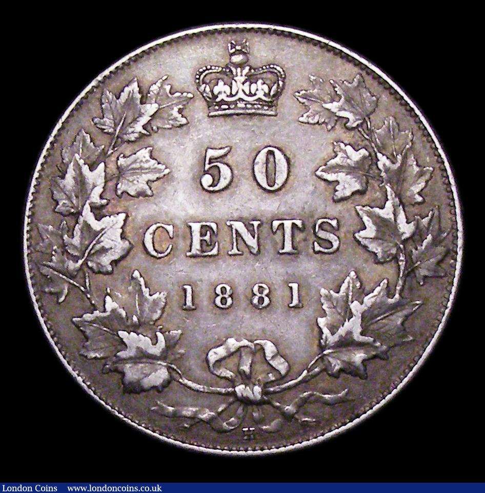London Coins : A155 : Lot 2198 : Canada 50 Cents 1881H KM#6 Good Fine, Scarce