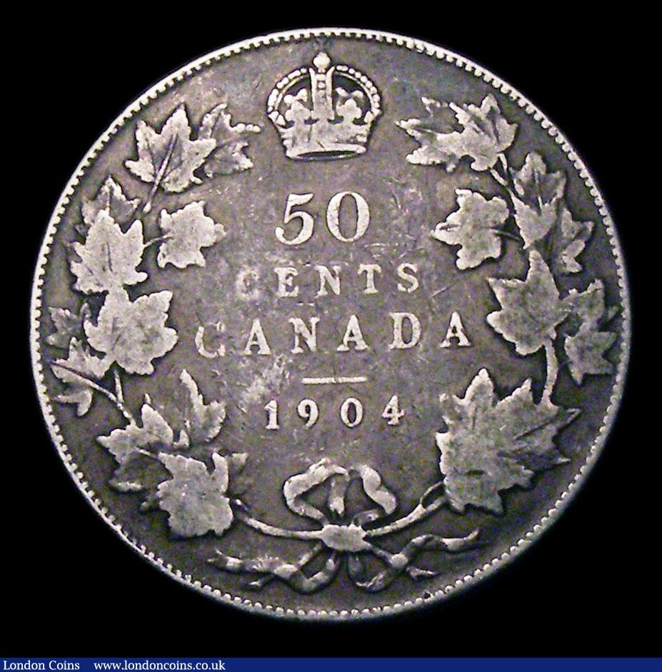 London Coins : A155 : Lot 2199 : Canada 50 Cents 1904 KM#12 VG one of the key dates in the series