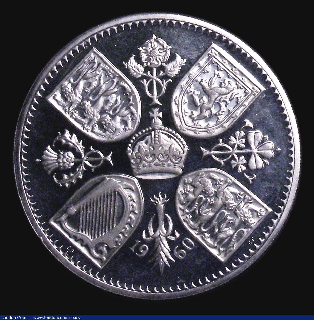 London Coins : A155 : Lot 807 : Crown 1960 VIP Proof 393M nFDC with light hairlines, retaining almost full mint brilliance