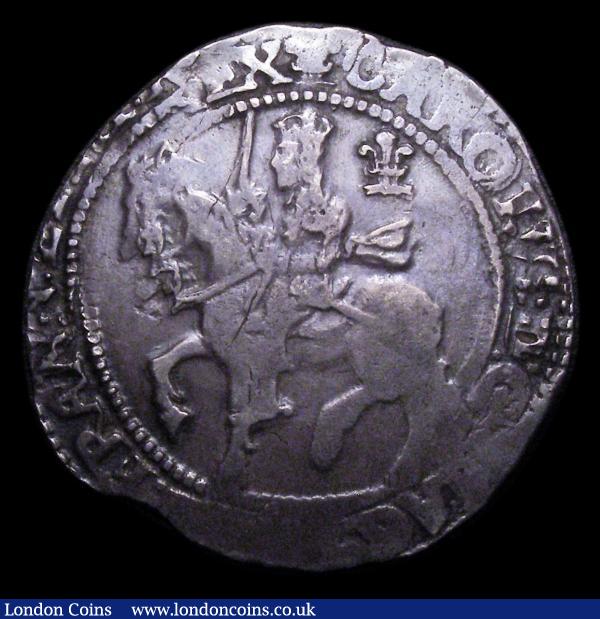 Halfcrown Charles I Oxford Mint Shrewsbury horseman , no groundline, S.2953 mintmark plume/- Fine : Hammered Coins : Auction 155 : Lot 501