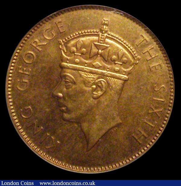 Jamaica Penny 1950 VIP Proof/ Proof of record, KM#35 nFDC slabbed and graded LCGS 90 : World Coins : Auction 156 : Lot 1288