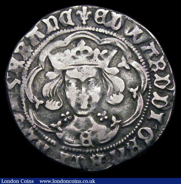 Groat Edward IV Light Coinage York Mint S.2012 E on breast, quatrefoils at neck, mintmark Lis Fine : Hammered Coins : Auction 156 : Lot 1707