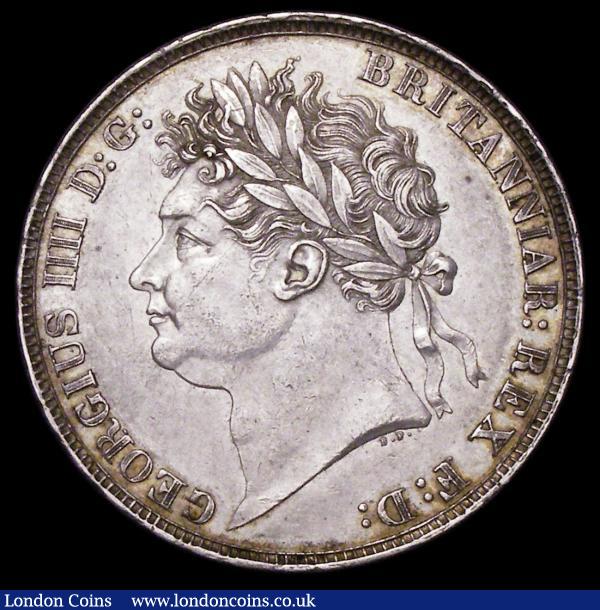 Crown 1821 SECUNDO WWP inverted below broken lance, Davies 133 NEF and nicely toned, only the third example we have offered since 2003 : English Coins : Auction 156 : Lot 1893