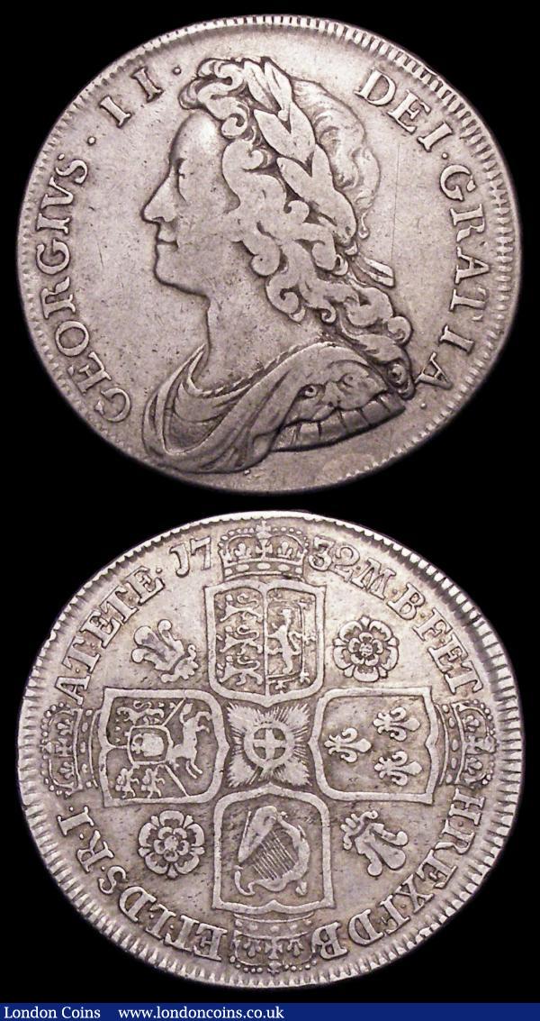 Halfcrowns (2) 1732 Roses and Plumes ESC 596 About Fine, 1746 LIMA ESC 606 VF/NVF : English Coins : Auction 156 : Lot 2320