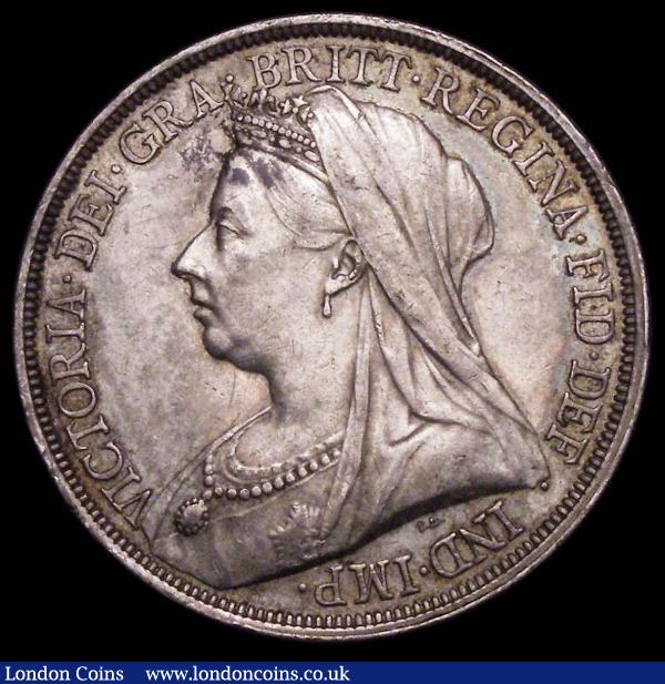 Crown 1893 LVI ESC 303 Davies 501 dies 1A GVF/NEF toned, the obverse with some darker toning in places : English Coins : Auction 156 : Lot 3200