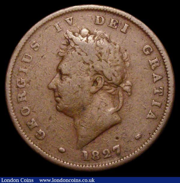 Penny 1827 Peck 1430 Rare VG, purchased by the vendor in November 1983 : English Coins : Auction 156 : Lot 3383